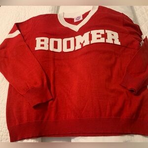 Bright red BOOMER sweater